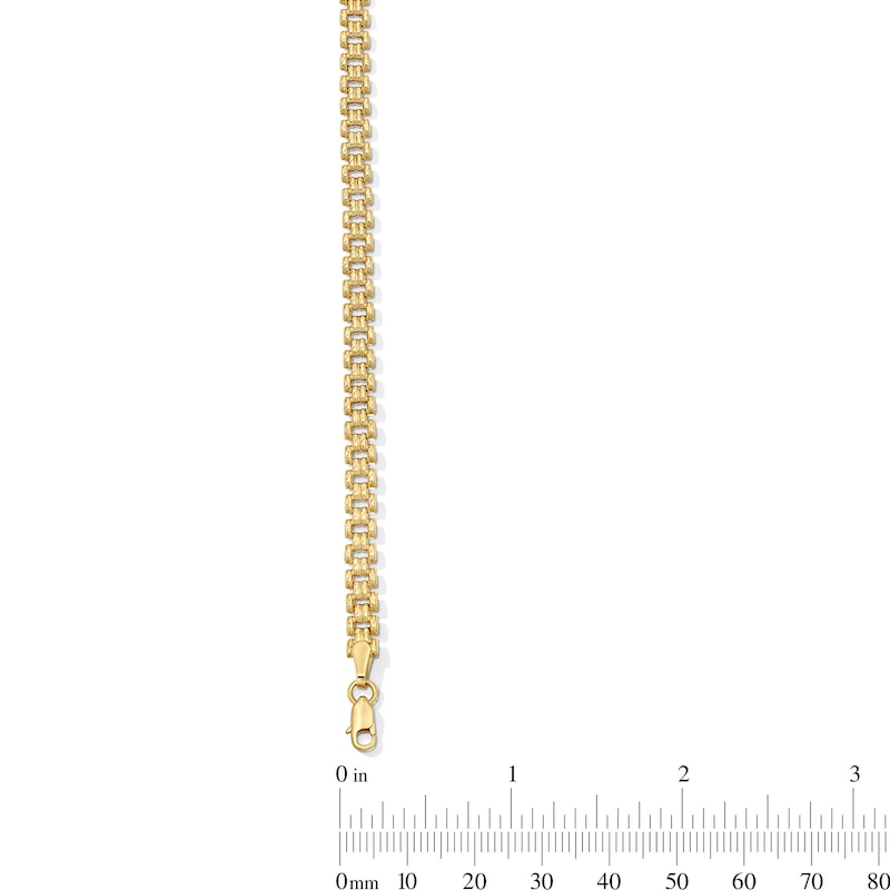 Main Image 3 of 2.9mm Diamond-Cut Buckle Link Stampato Bracelet in Hollow 14K Gold - 7.5"