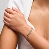 Thumbnail Image 2 of 5.0mm Diamond-Cut Leaf Stampato Link Bracelet in Hollow 10K Two-Tone Gold