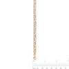 Thumbnail Image 3 of 5.0mm Diamond-Cut Leaf Stampato Link Bracelet in Hollow 10K Two-Tone Gold