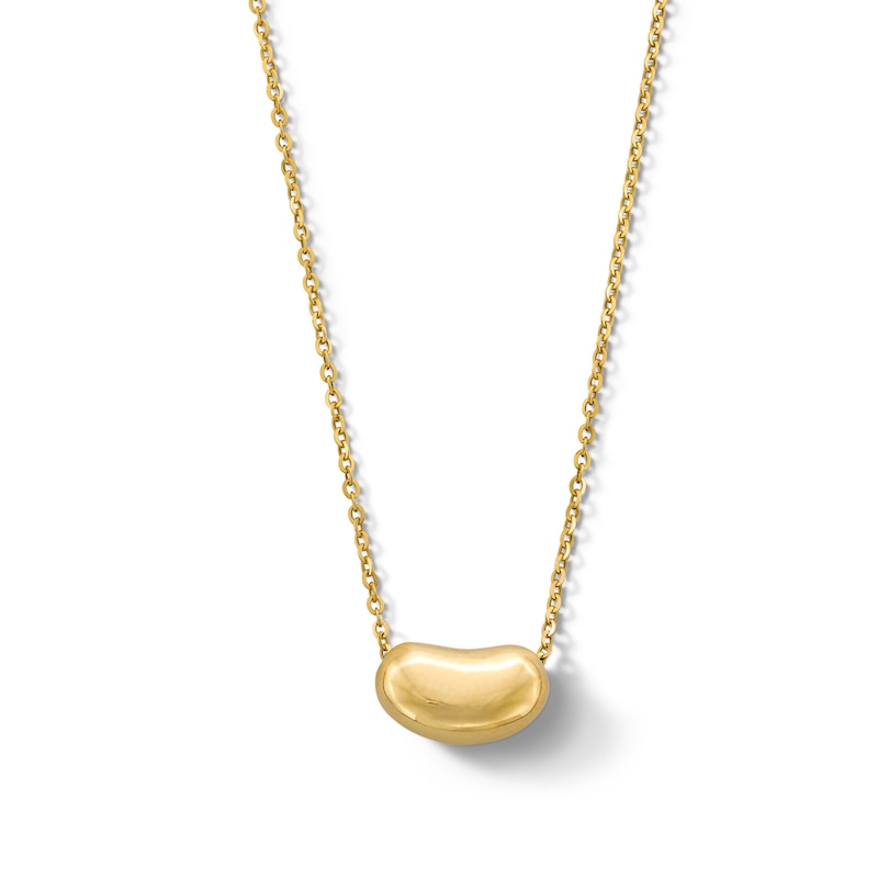 Main Image 1 of Crescent Necklace in Solid 10K Gold