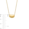 Thumbnail Image 3 of Crescent Necklace in Solid 10K Gold