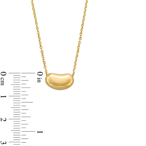 Crescent Necklace in Solid 10K Gold