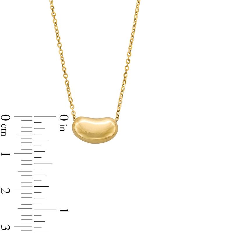 Main Image 3 of Crescent Necklace in Solid 10K Gold
