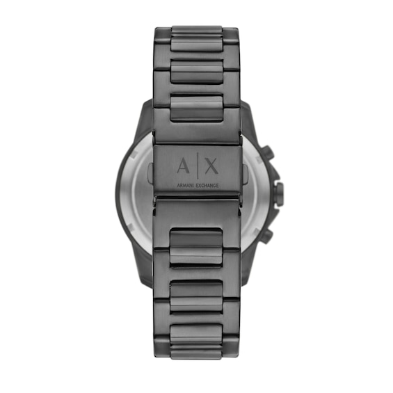 Menâs Armani Exchange Gunmetal Grey IP Chronograph Watch with Black Dial (Model: Ax1765)