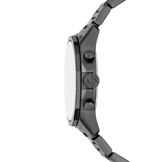 Menâs Armani Exchange Gunmetal Grey IP Chronograph Watch with Black Dial (Model: Ax1765)
