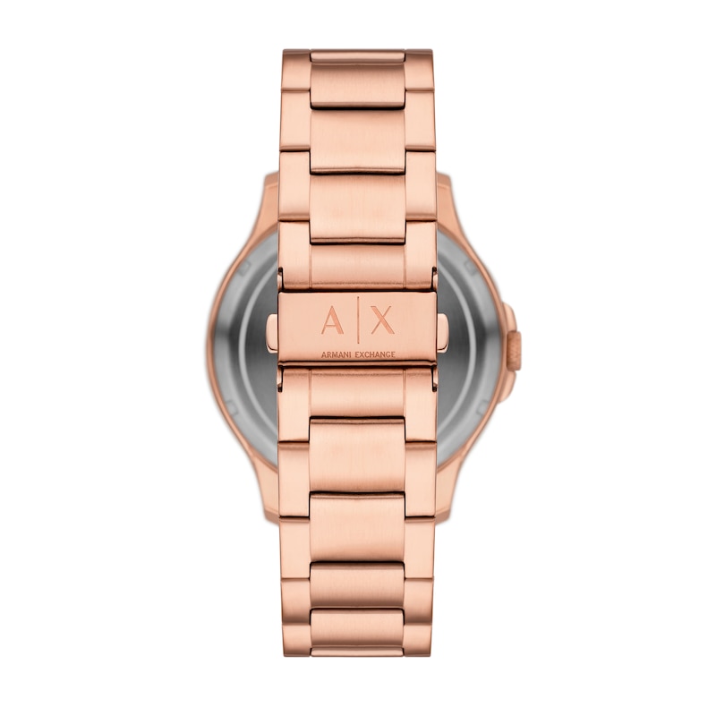 Main Image 2 of Men’s Armani Exchange Hampton Rose-Tone IP Automatic Watch with Black Skeleton Dial (Model: AX2456)