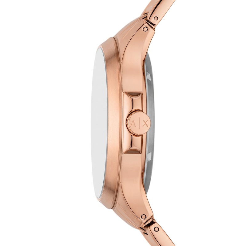 Main Image 3 of Men’s Armani Exchange Hampton Rose-Tone IP Automatic Watch with Black Skeleton Dial (Model: AX2456)