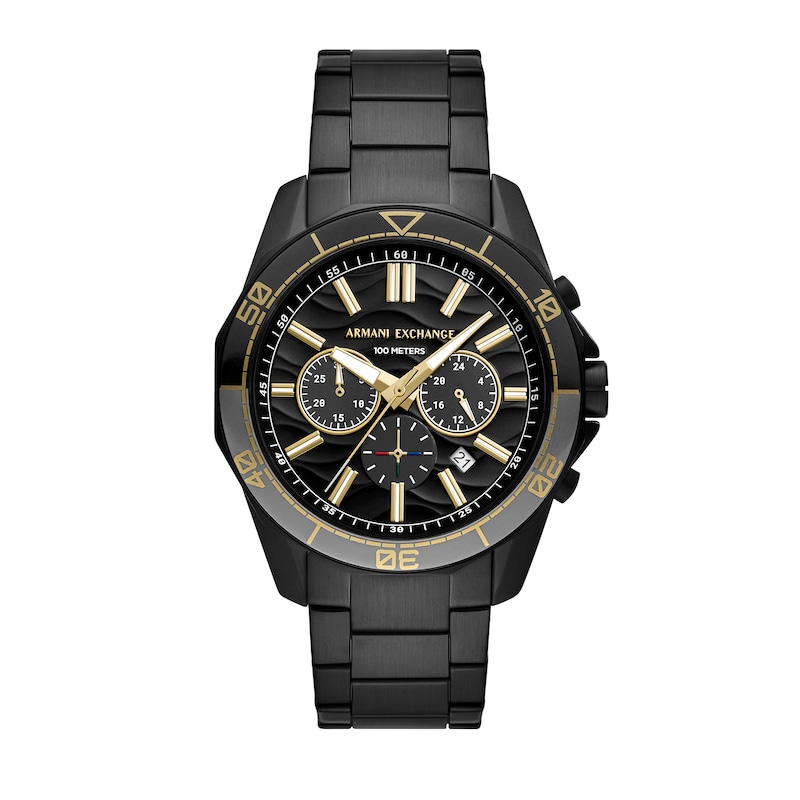 Main Image 1 of Men’s Armani Exchange  Black IP Chronograph Watch with Black Dial (Model: AX1963)