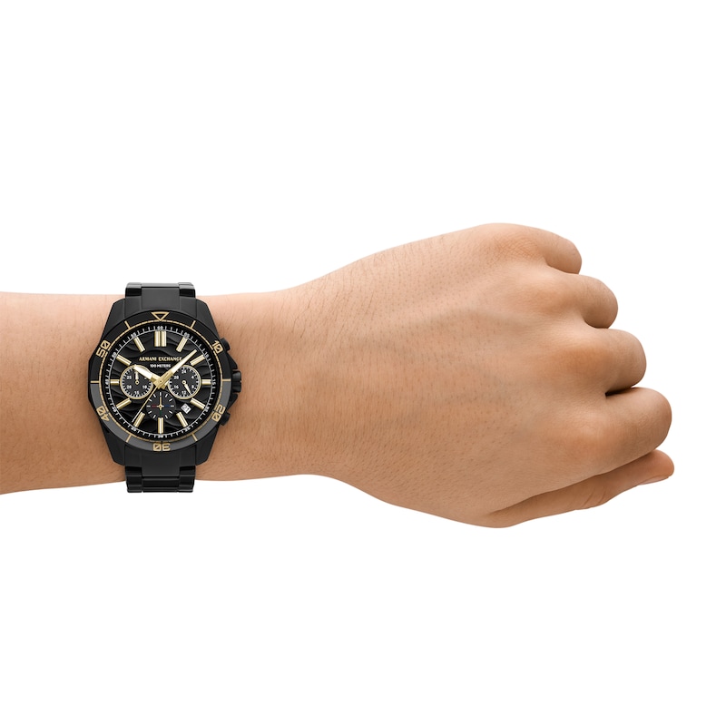 Main Image 5 of Men’s Armani Exchange  Black IP Chronograph Watch with Black Dial (Model: AX1963)