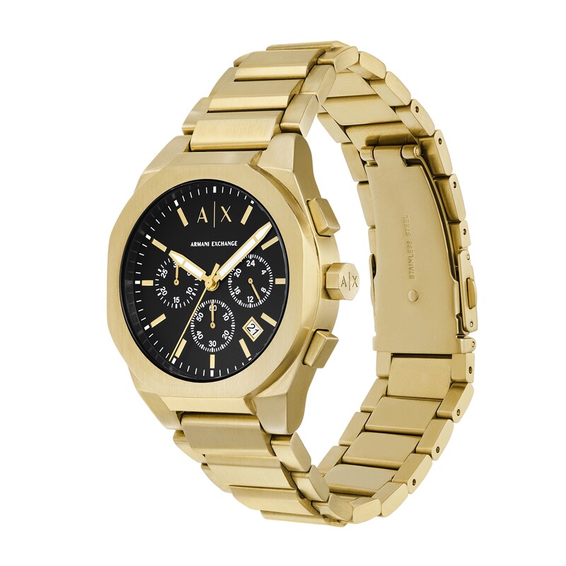 Main Image 4 of Men’s Armani Exchange  Gold-Tone IP Chronograph Watch with Black Dial (Model: AX4180)