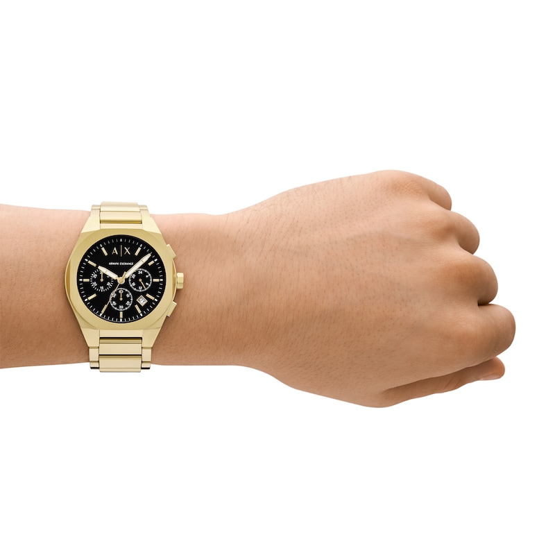 Main Image 5 of Men’s Armani Exchange  Gold-Tone IP Chronograph Watch with Black Dial (Model: AX4180)