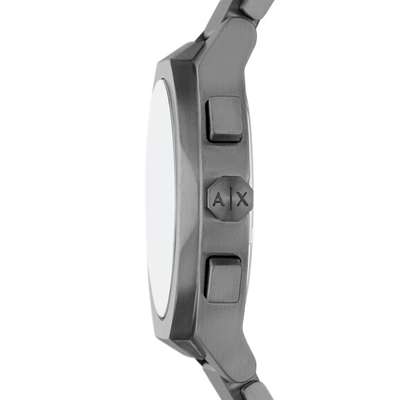 Menâs Armani Exchange Rafael Gunmetal Grey IP Chronograph Watch with Blue Dial (Model: Ax4182)
