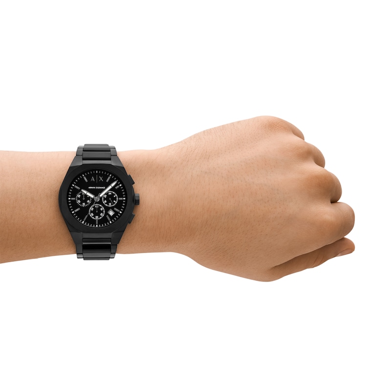 Main Image 5 of Men’s Armani Exchange  Black IP Chronograph Watch with Black Dial (Model: AX4183)