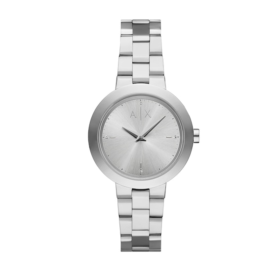 Ladiesâ Armani Exchange Crystal Accent Watch with Silver-Tone Dial (Model: Ax5170)