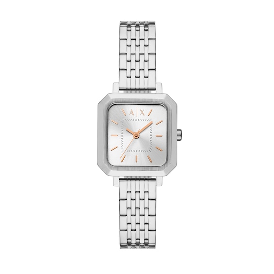 Ladiesâ Armani Exchange Watch with Squared Silver-Tone Dial (Model: Ax5724)