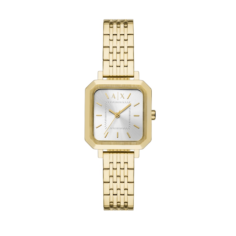 Main Image 1 of Ladies’ Armani Exchange Leila Gold-Tone IP Watch with Squared White Dial (Model: AX5725)