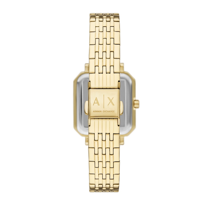 Main Image 2 of Ladies’ Armani Exchange Leila Gold-Tone IP Watch with Squared White Dial (Model: AX5725)
