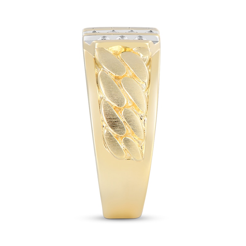 Main Image 2 of 1/3 CT. T.W. Diamond Multi-Row Column Comfort-Fit Ring in 10K Gold