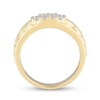 Thumbnail Image 3 of 1/3 CT. T.W. Diamond Multi-Row Column Comfort-Fit Ring in 10K Gold