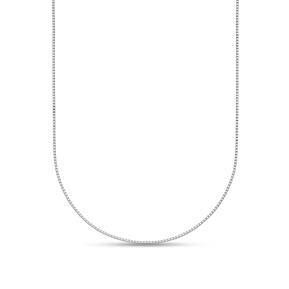 0.7mm Box Chain Necklace in Solid Platinum - 16"