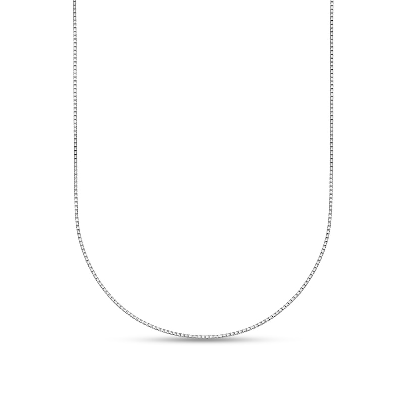 Main Image 1 of 0.7mm Box Chain Necklace in Solid Platinum - 20"