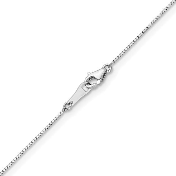 0.7mm Box Chain Necklace in Solid Platinum - 20"