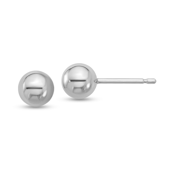 6.0mm Ball Stud Earrings in Semi-Solid Platinum