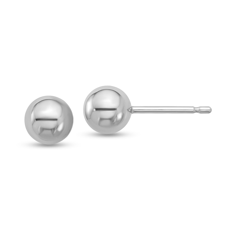 Main Image 1 of 6.0mm Ball Stud Earrings in Semi-Solid Platinum