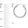 Thumbnail Image 2 of 18.0mm Polished Hoop Earrings in Semi-Solid Platinum