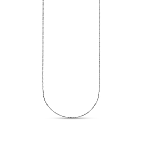 1.1mm Wheat Chain Necklace in Solid Platinum