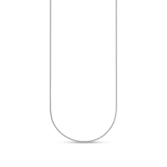 1.1mm Wheat Chain Necklace in Solid Platinum - 18"
