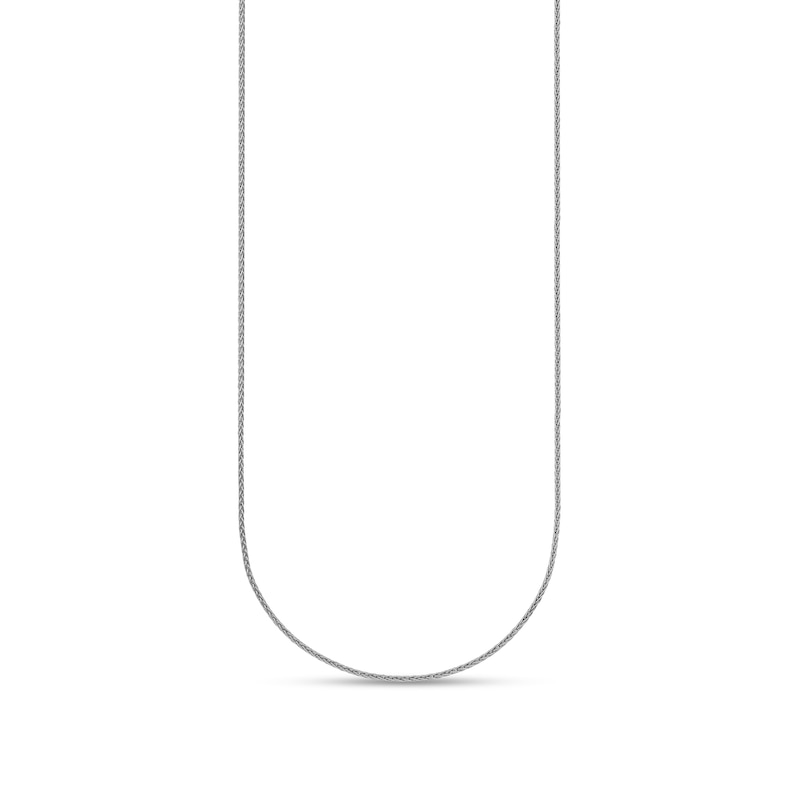 Main Image 1 of 1.1mm Wheat Chain Necklace in Solid Platinum - 18&quot;