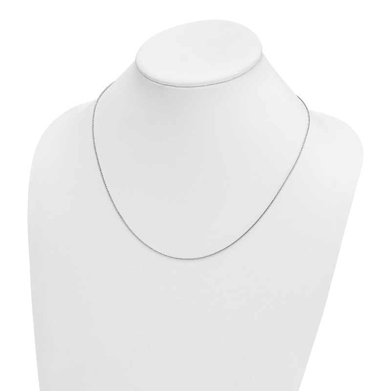 Main Image 2 of 1.1mm Wheat Chain Necklace in Solid Platinum - 18&quot;