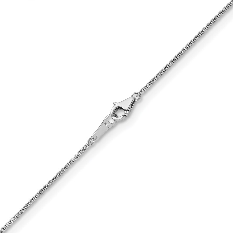 Main Image 3 of 1.1mm Wheat Chain Necklace in Solid Platinum - 18&quot;