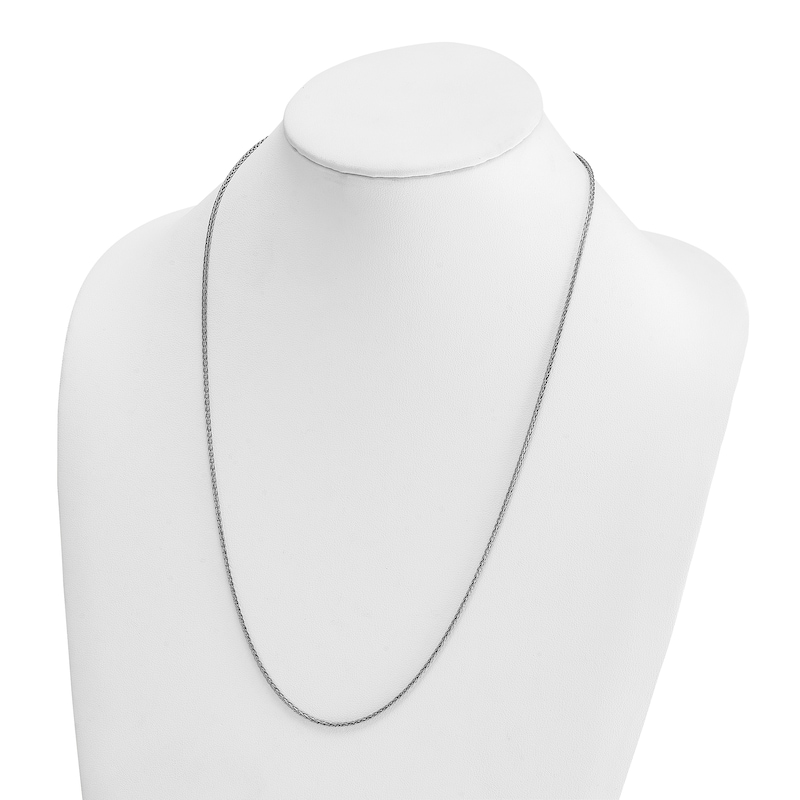 Main Image 2 of 1.5mm Wheat Chain Necklace in Solid Platinum - 18"