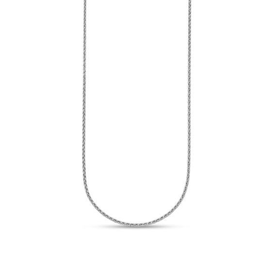 1.5mm Wheat Chain Necklace in Solid Platinum - 20"