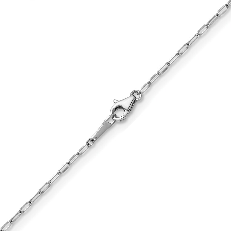 Main Image 3 of 1.4mm Paper Clip Chain Necklace in Solid Platinum - 16"