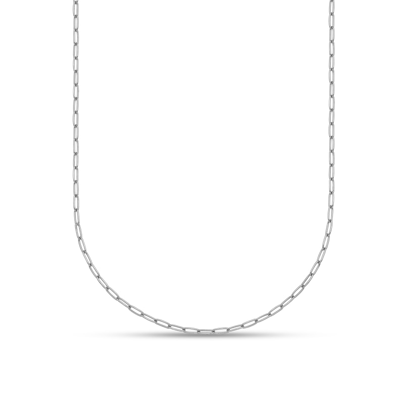 Main Image 1 of 1.4mm Paper Clip Chain Necklace in Solid Platinum - 18"