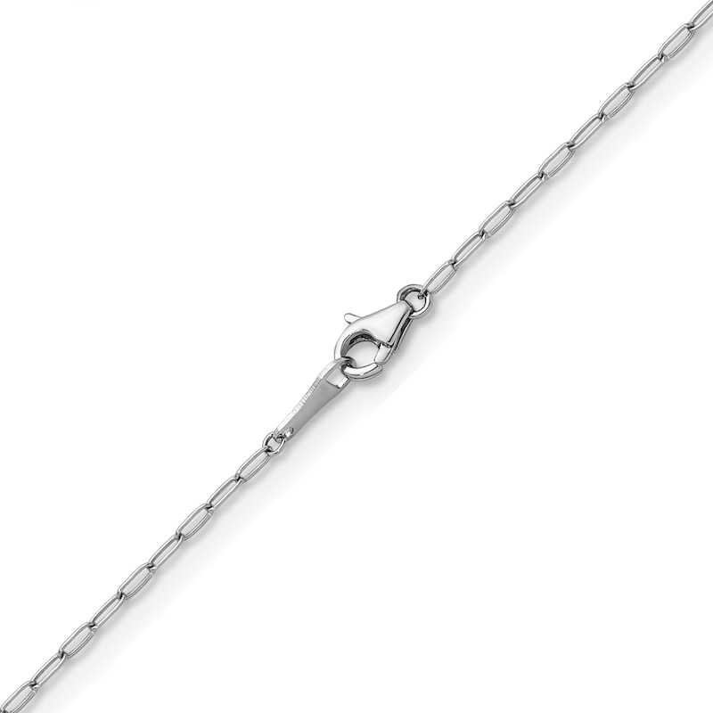 Main Image 3 of 1.4mm Paper Clip Chain Necklace in Solid Platinum - 18"