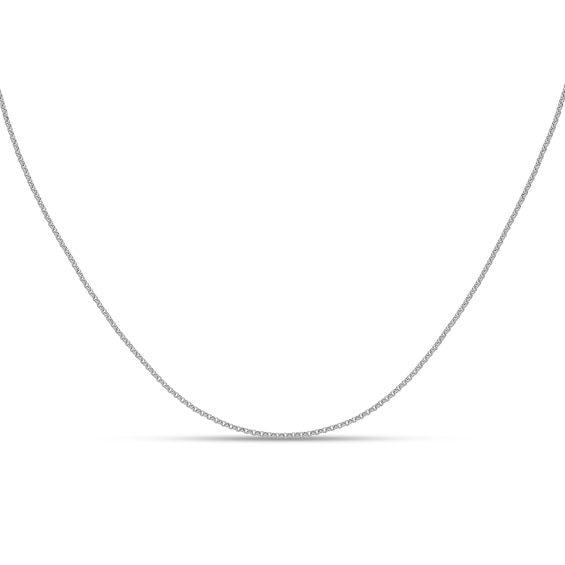 1.3mm Rolo Chain Necklace in Solid Platinum - 18"