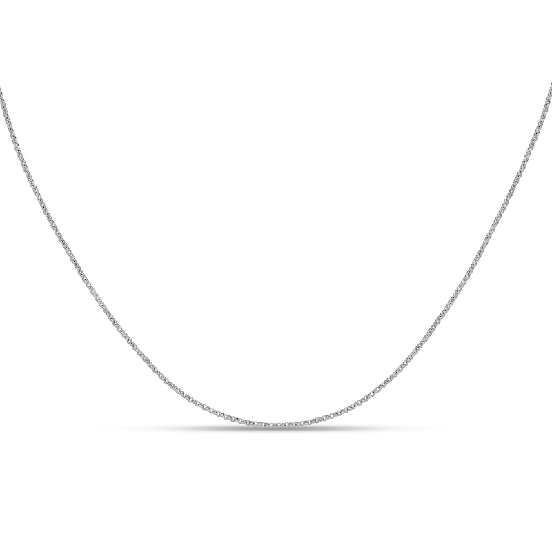 Main Image 1 of 1.3mm Rolo Chain Necklace in Solid Platinum - 18"