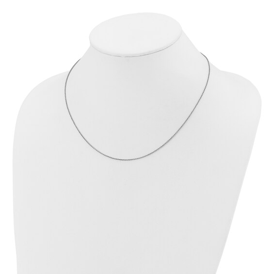 1.3mm Rolo Chain Necklace in Solid Platinum - 18"