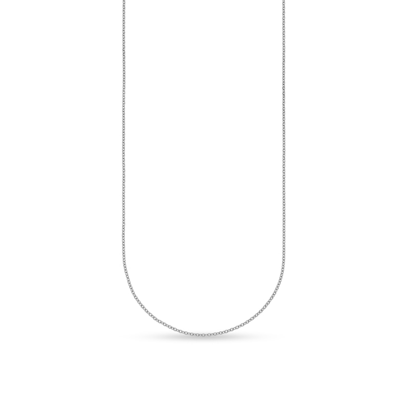 Main Image 1 of 1.3mm Cable Chain Necklace in Solid Platinum - 18"