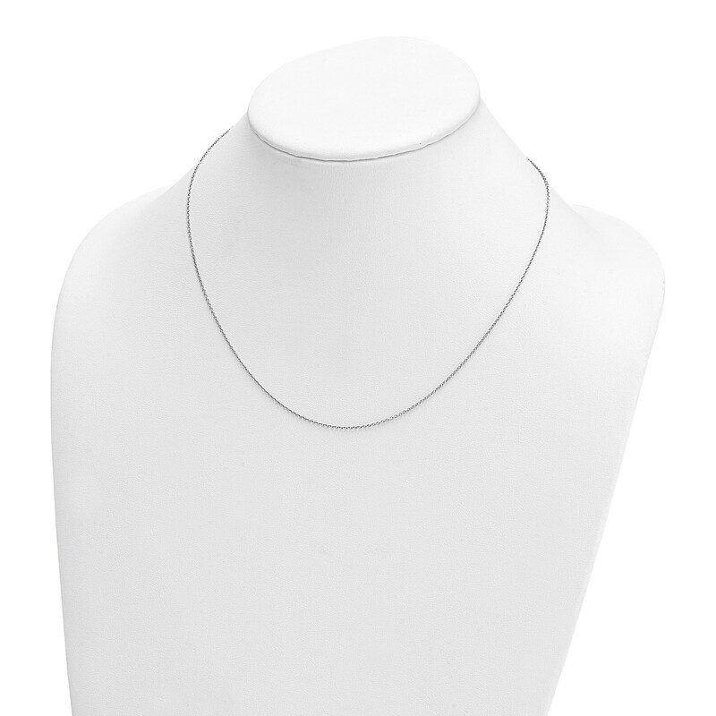 Main Image 2 of 1.3mm Cable Chain Necklace in Solid Platinum - 20"