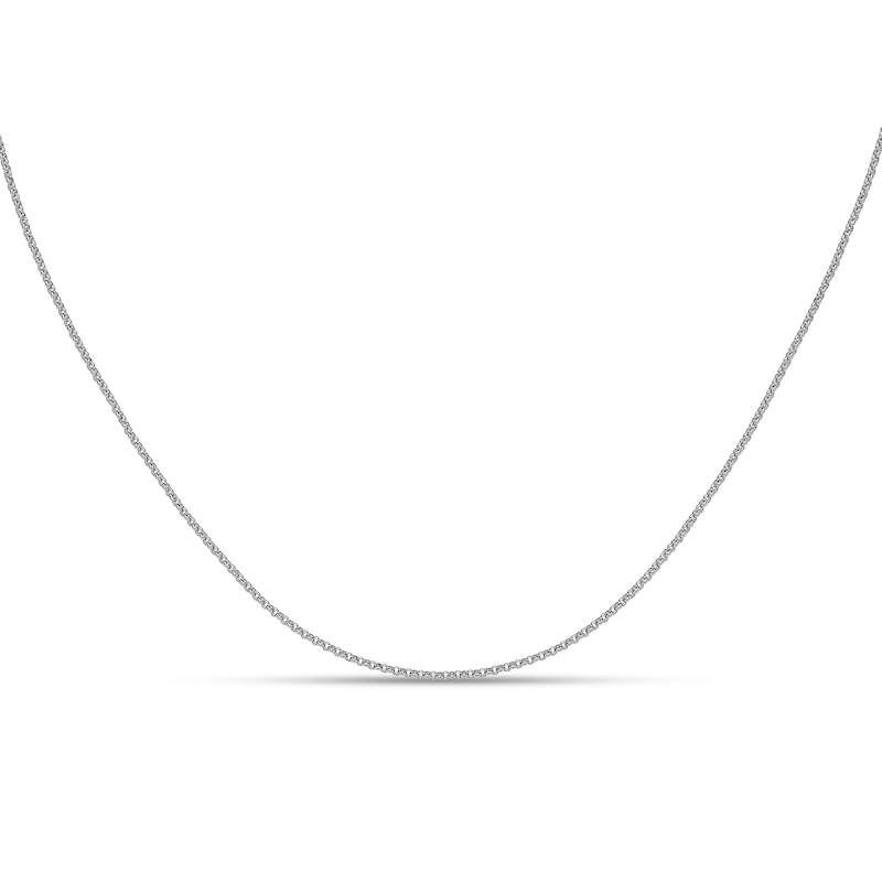 Main Image 1 of 1.3mm Rolo Chain Necklace in Solid Platinum - 24"