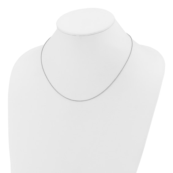 1.3mm Rolo Chain Necklace in Solid Platinum - 24"