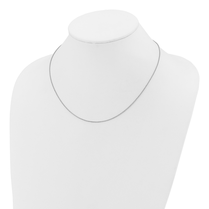 Main Image 2 of 1.3mm Rolo Chain Necklace in Solid Platinum - 24"