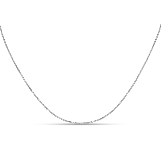1.3mm Rolo Chain Necklace in Solid Platinum - 20"