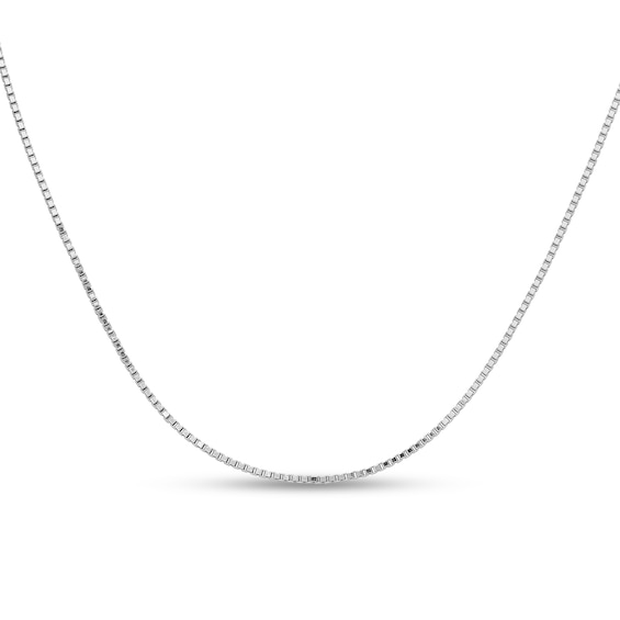 1.5mm Box Chain Necklace in Solid Platinum - 18"