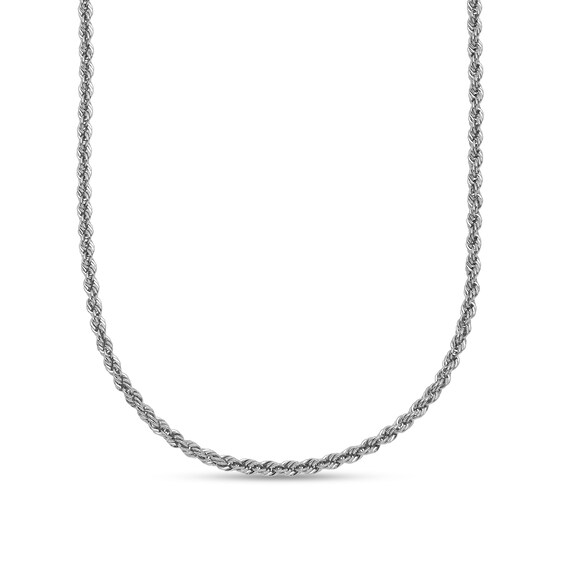 2.2mm Rope Chain Necklace in Solid Platinum - 18"